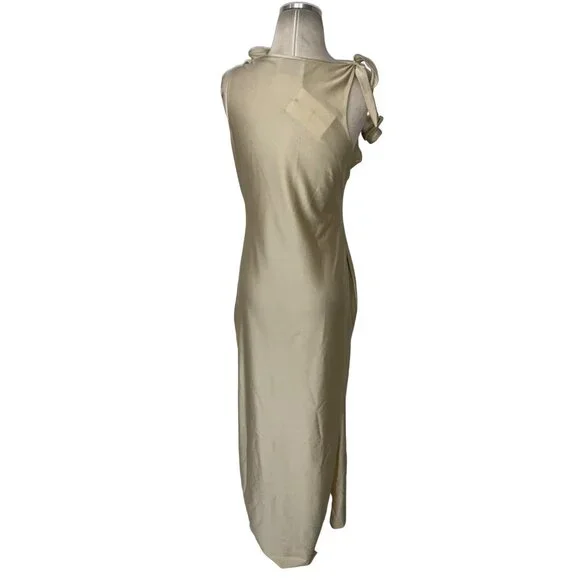Coperni Gold Asymmetrical Gown with Slit - Picture 8 of 16